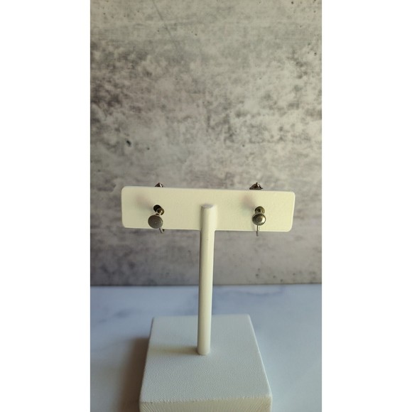 Vintage Clear Rhinestone Screwback Earrings - Picture 8 of 10